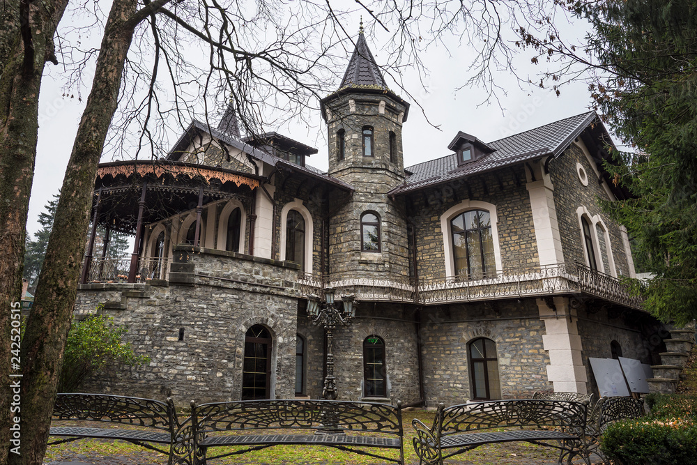 The Stirbey Castle in Sinaia, Prahova Valley, Romania. The Stirbey Castle in Sinaia, Prahova Valley, Romania.