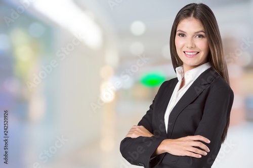 Portrait of young beautiful business woman