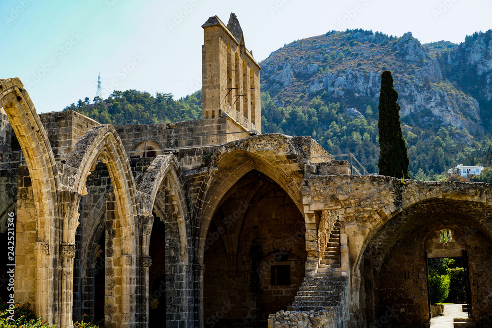 city, Kyrenia, Turkish Republic, Cyprus, architecture style, antiquity, excursion, travel, Bellapais Abbey, monument, Gothic