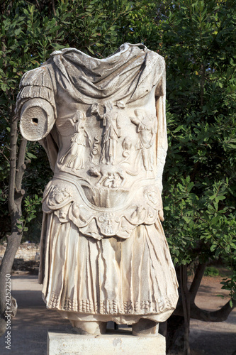 Sculpture of a Headless soldier of the ancient Roman Empire, Athens.