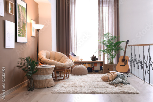 Stylish interior of living ...