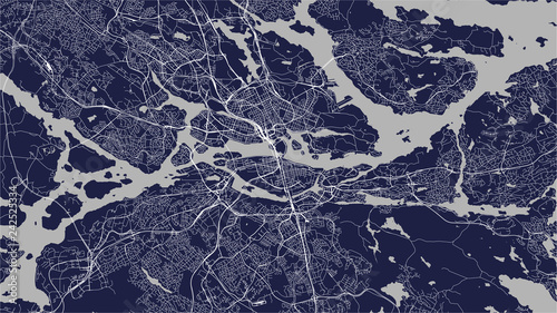 map of the city of Stockholm, Sweden