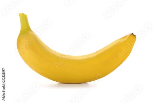Tasty fresh banana on white background