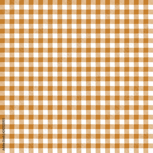 Orange Gingham Seamless Pattern - Traditional orange and white gingham seamless pattern