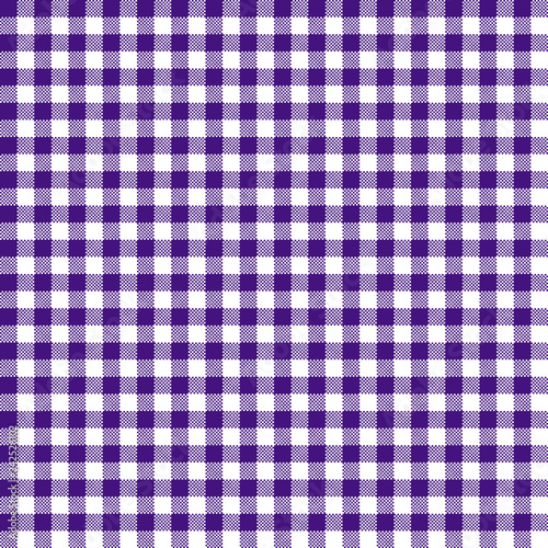 Purple Gingham Seamless Pattern - Traditional purple and white gingham seamless pattern