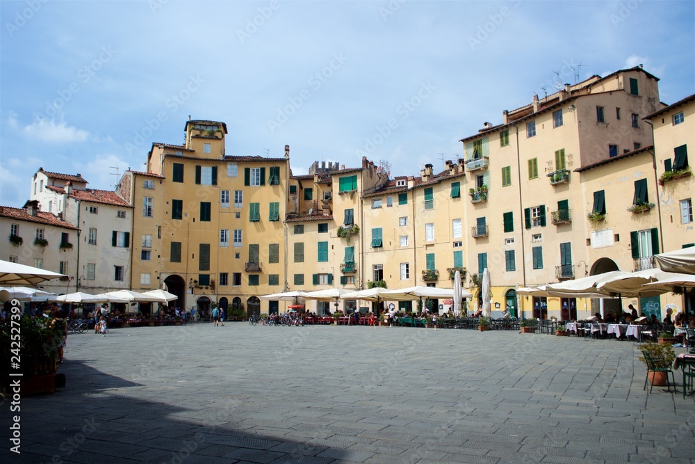 The main square of Lucca, Italy