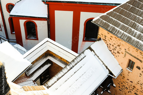 the courtyard in the castle