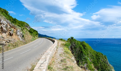 The corniche road of Corsica