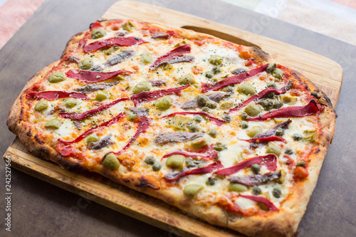 Tasty homemeade Italian pizza.
