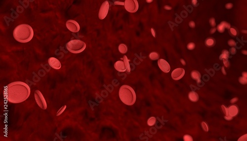 Red blood cells in human blood