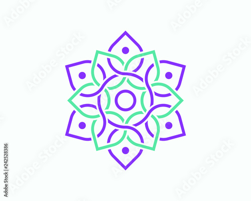 Connected Leaf Yoga Illustration