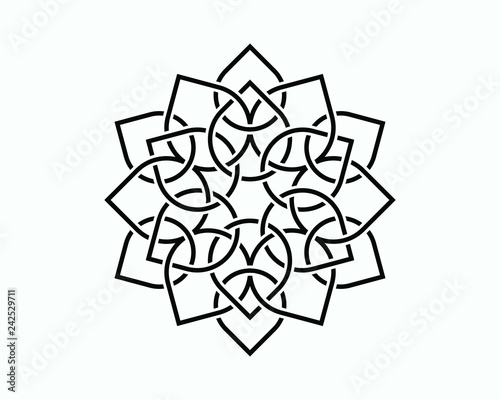 Connected Leaf Yoga Illustration