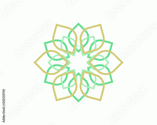 Connected Leaf Yoga Illustration