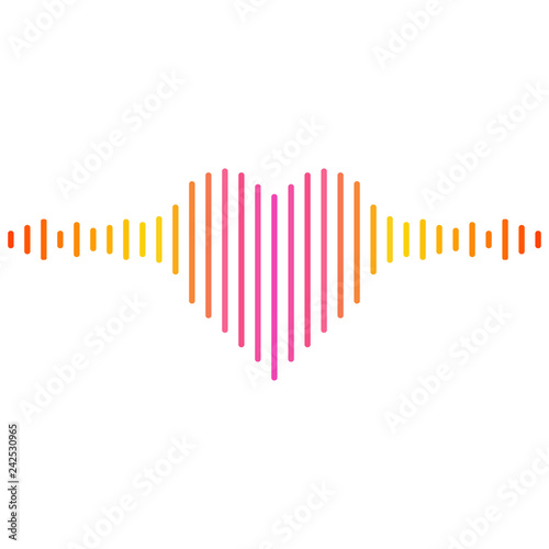 heart shaped music equalizer