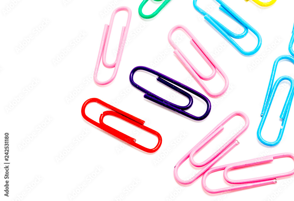 paper clips on a white background, isolate, for designers paper clips on a white background, isolate, for designers
