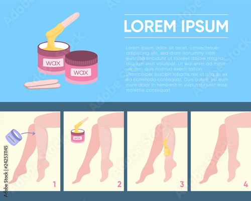 Cosmetic hot wax hair removal tool template