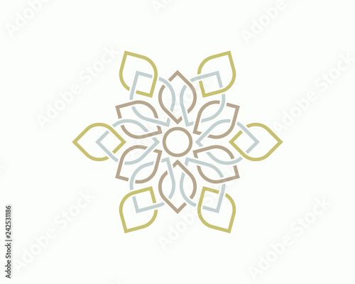 Connected Leaf Yoga Illustration