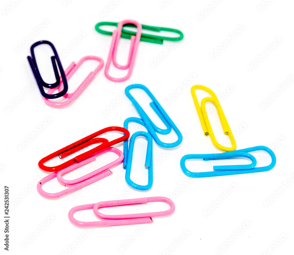 paper clips on a white background, isolate, for designers paper clips on a white background, isolate, for designers