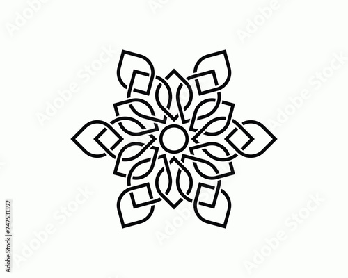 Connected Leaf Yoga Illustration