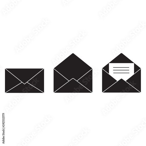 Email icon vector, Envelope sign, Mail symbol. Vector illustration.