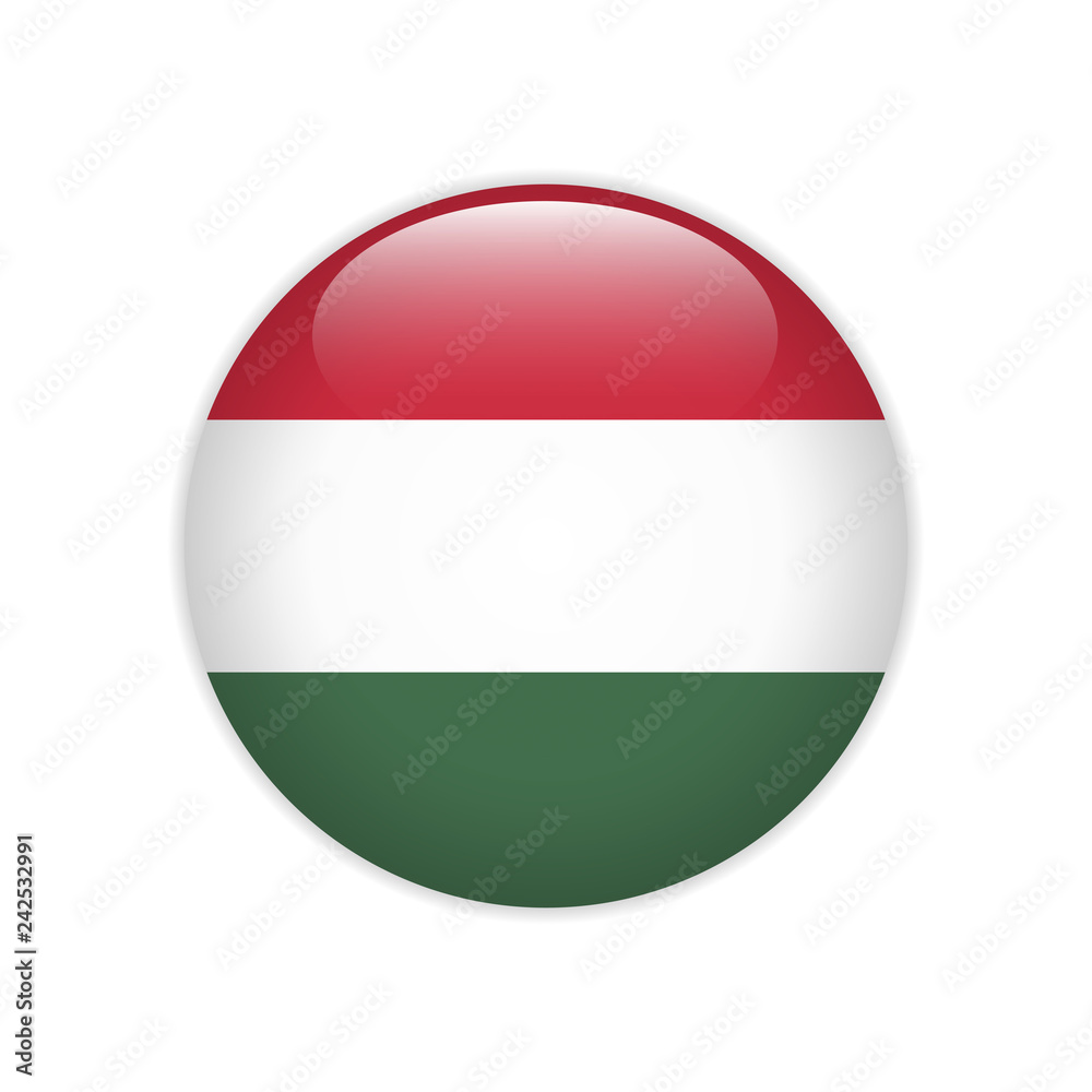 Hungary flag on button Hungary flag on button