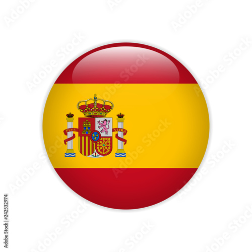 Spain flag on button