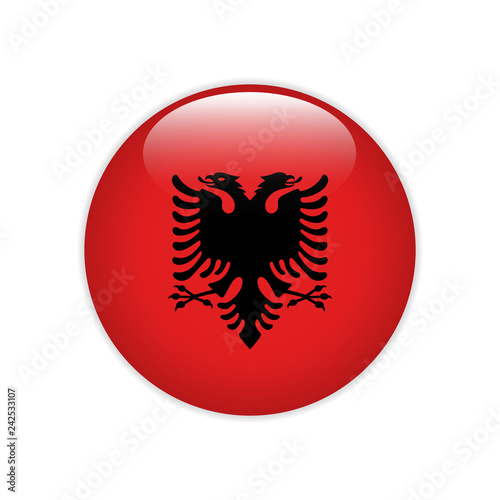Albania flag on button