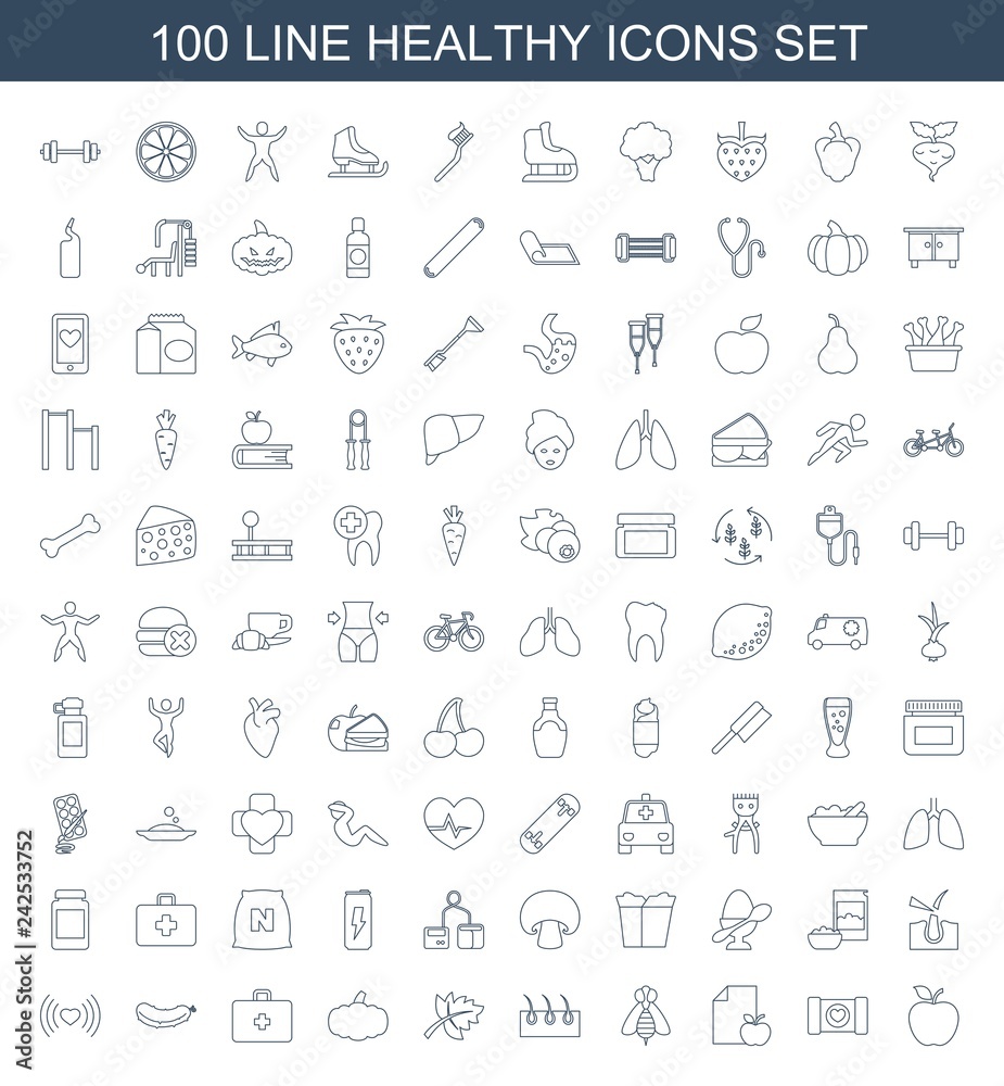 100 healthy icons