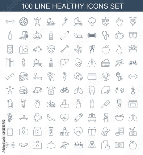 100 healthy icons