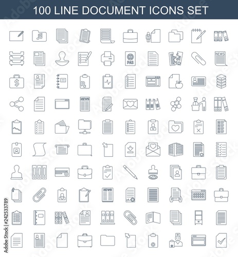 100 document icons