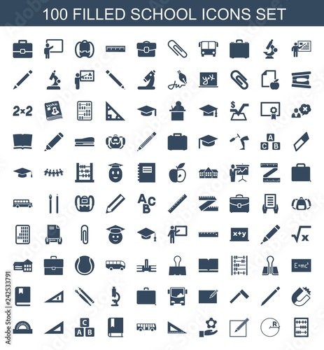 100 school icons