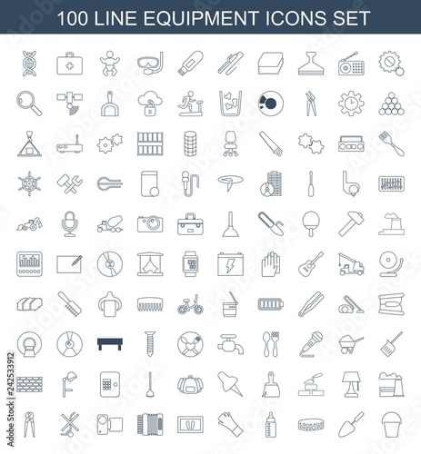 100 equipment icons