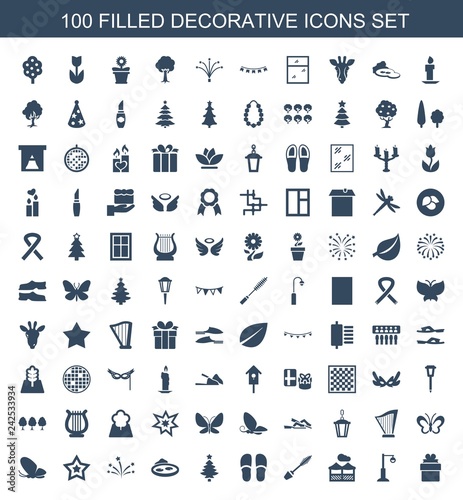 100 decorative icons