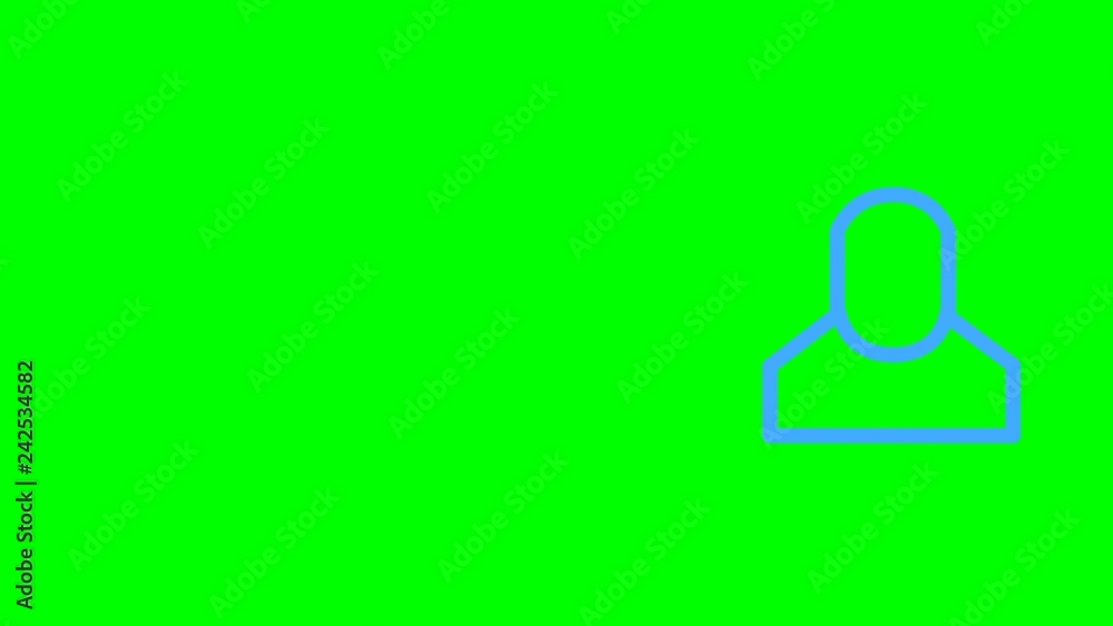 Looped animation on a green background. For videos and sites.