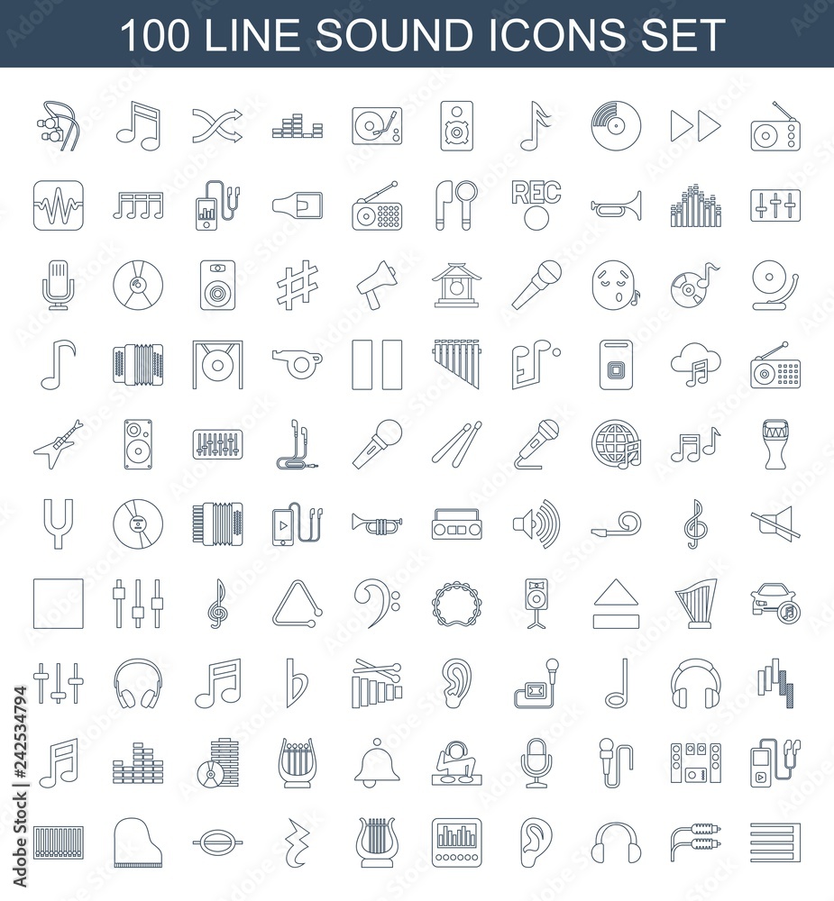 100 sound icons