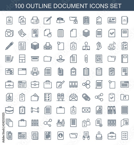 100 document icons