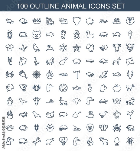 100 animal icons