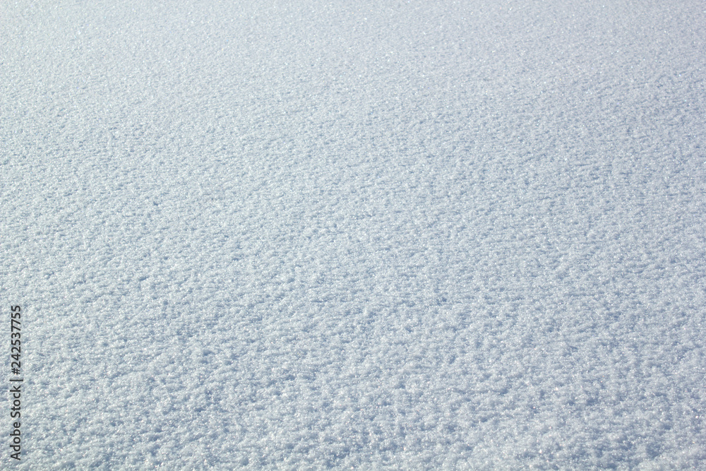 Natural fresh white snow surface background