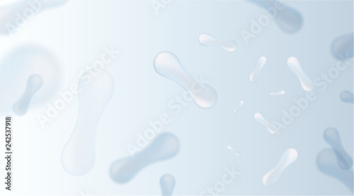 Probiotics Bacteria Vector illustration. Biology, Science background. Microscopic bacteria closeup.