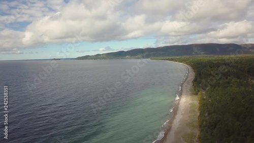 Wallpaper Mural Aerial view of a beautiful beach on the Great Lakes of North America, Lake Superior, during a vibrant sunny day. Taken in Agawa Bay, Ontario, Canada. Torontodigital.ca