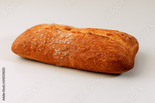 Fresh gluten free grain bread with seeds isolated on white background.