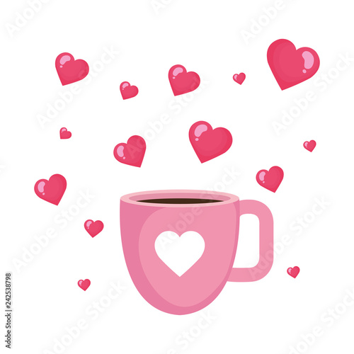 beverage cup with heart love