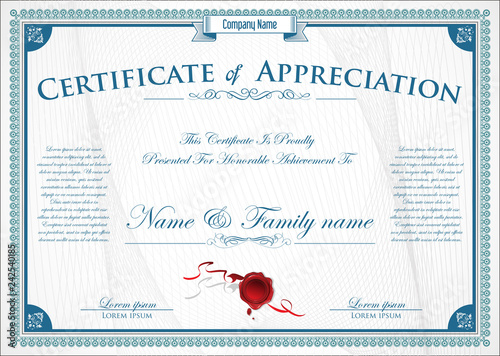 Elegant certificate or diploma retro vintage design