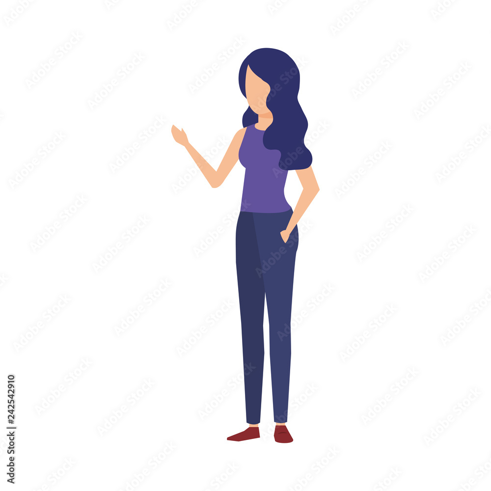 beautiful and young woman character beautiful and young woman character