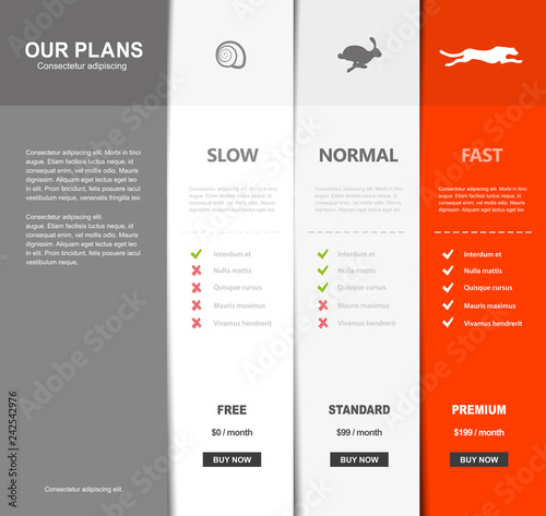 Illustration background for price comparison of services or products with illustrated animals.