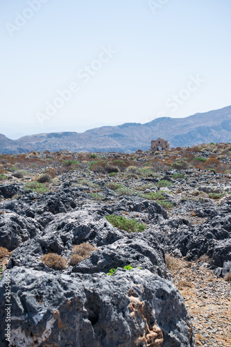 Ruins of the buildings of the Venetian fortress on the island of Imeri - Gramvousa photo