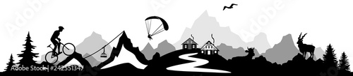 Mountains Skyline Landscape