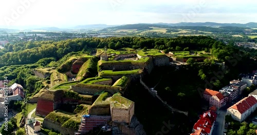 Poland, bastion of Klodzko fortress, drone shot