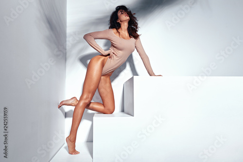 Fotografie Portrait of a stretching sexy latina lady