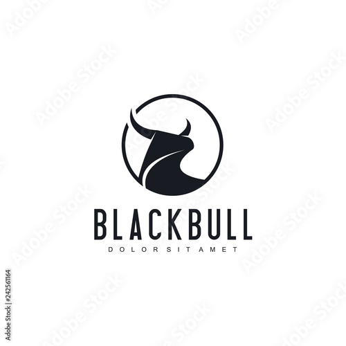 Abstract universal cow steak premium logo design. Creative bull horns line icon symbol. Bull taurus creative logotype